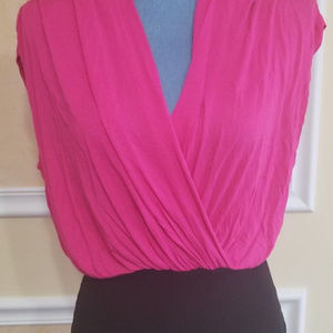 Gracie Pink and Black Open Back Top